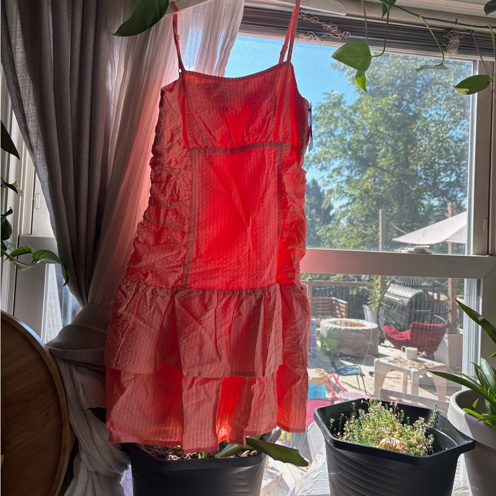 Vibrant Red Sleeveless Dress